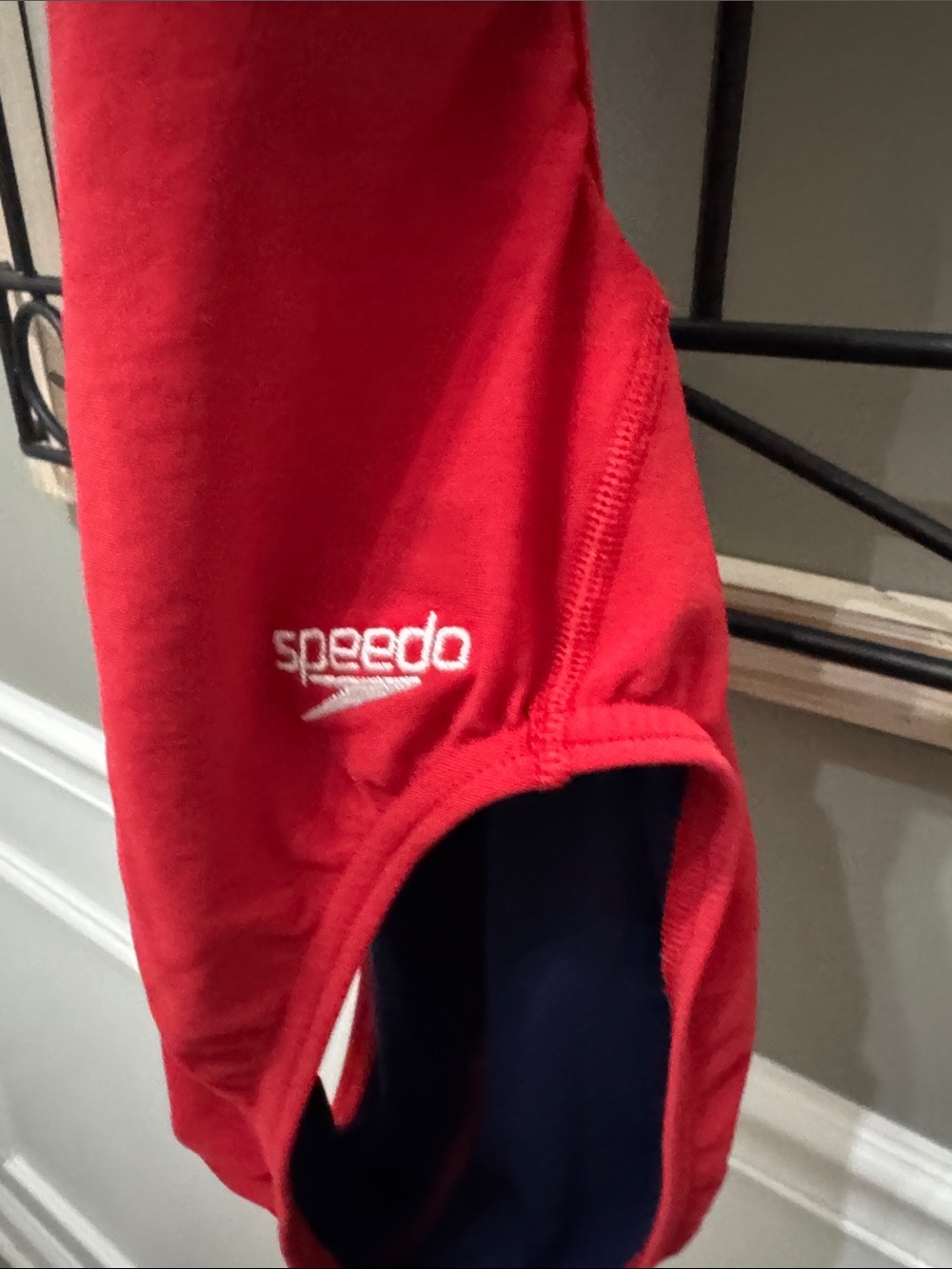 Speedo Red GUARD One-Piece Lifeguard Swimsuit endurance 36 swim summer - Picture 2 of 7
